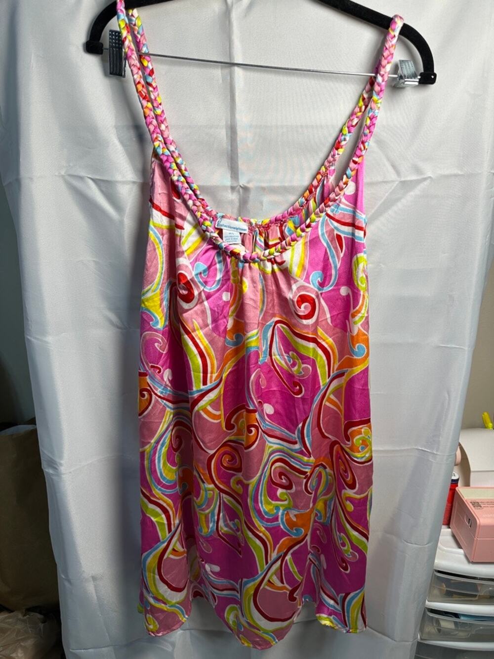 Collectioneighteen Fuchsia Swimsuit Cover Up M/L Abstract Print NWT Y2K